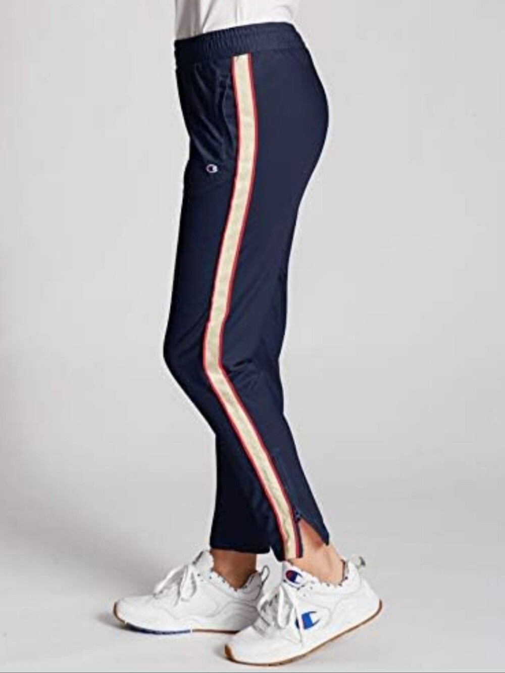Champion Women's Plus Size Zippered Leg Track Pants Size 1X Navy Blue NWT